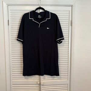Radda Men's Short Sleeve Golf Polo/Camp Shirt - Navy